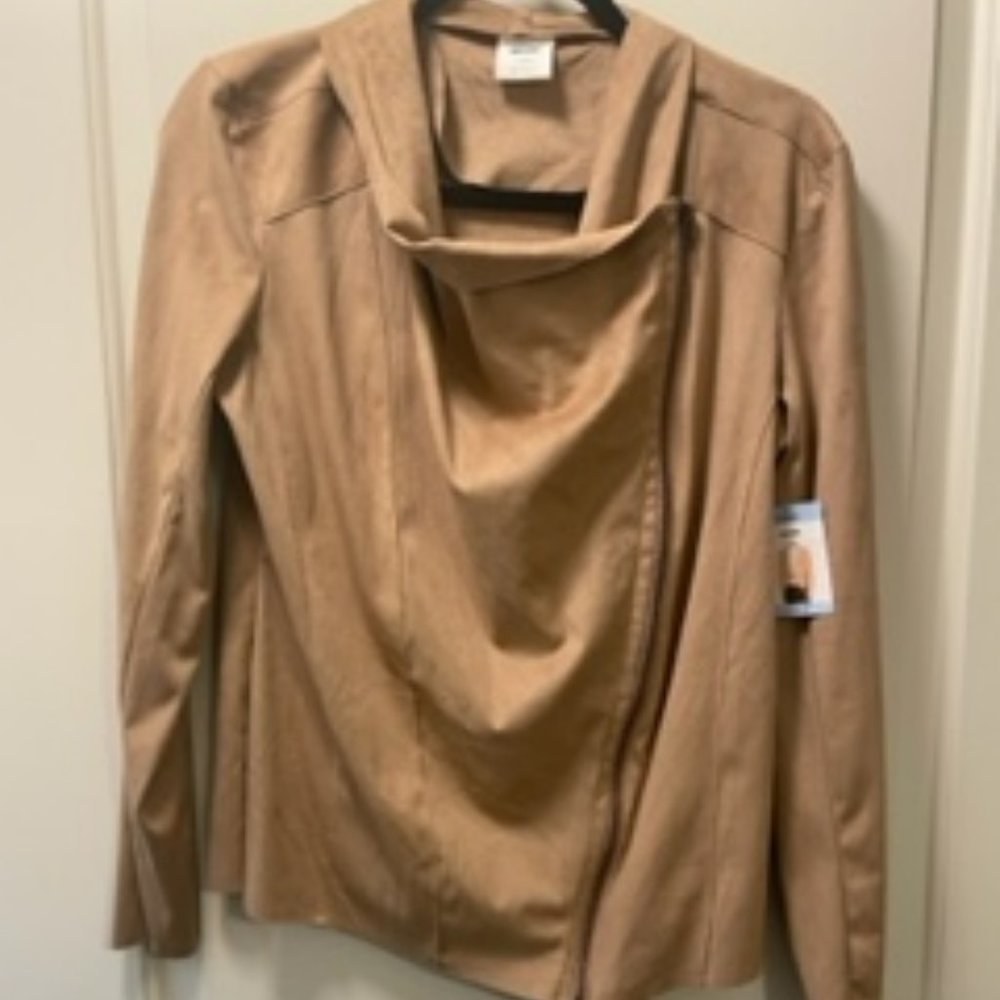 mote Tan Faux Suede Jacket- Large